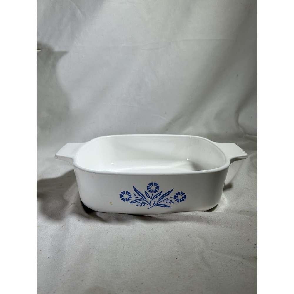 Vintage Corning Ware 1 Qt A-1-B Casserole Blue Cornflower No Lid